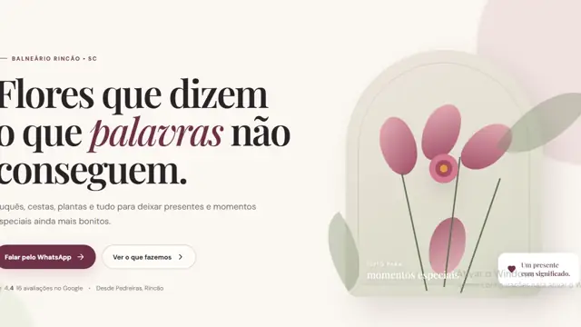 Site da Kbella Flor desenvolvido pela MantovaniSys